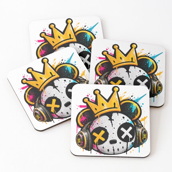 Item preview, Graffiti Skull King Neon Street Art - PLUSHIWORLD designed and sold by PLUSHIWORLDtm.
