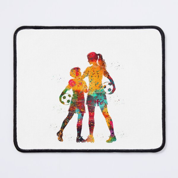 Item preview, Soccer Mom and Son Watercolor Art designed and sold by Liededrom..