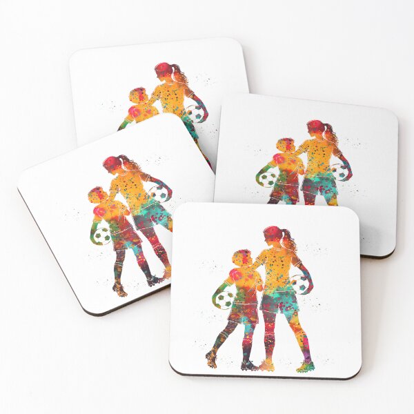 Item preview, Soccer Mom and Son Watercolor Art designed and sold by Liededrom..
