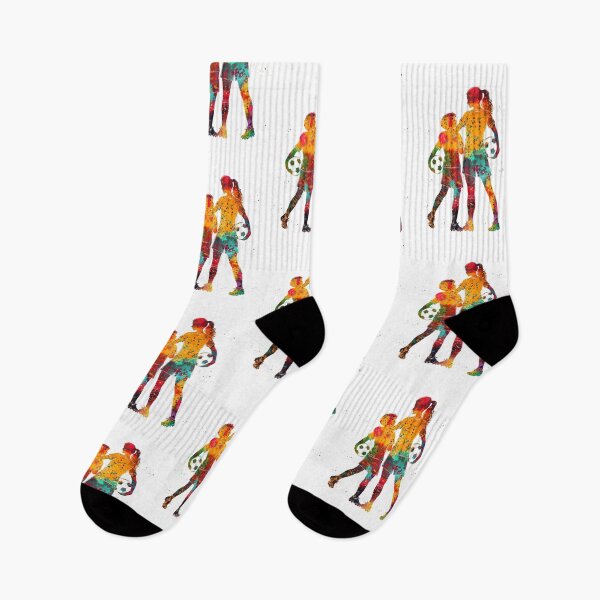 Item preview, Mother and Son Soccer Watercolor Art designed and sold by Liededrom..