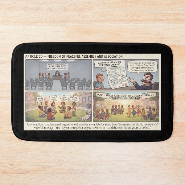 Item preview, ARTICLE 20: Freedom of peaceful assembly and association designed and sold by Mianku | Für das Leben.