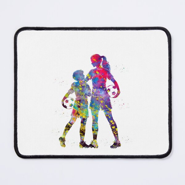 Item preview, Soccer Mom and Son Watercolor Art designed and sold by Liededrom..