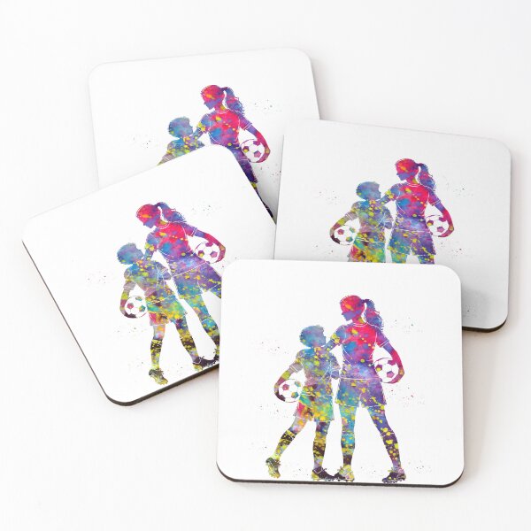 Item preview, Soccer Mom and Son Watercolor Art designed and sold by Liededrom..