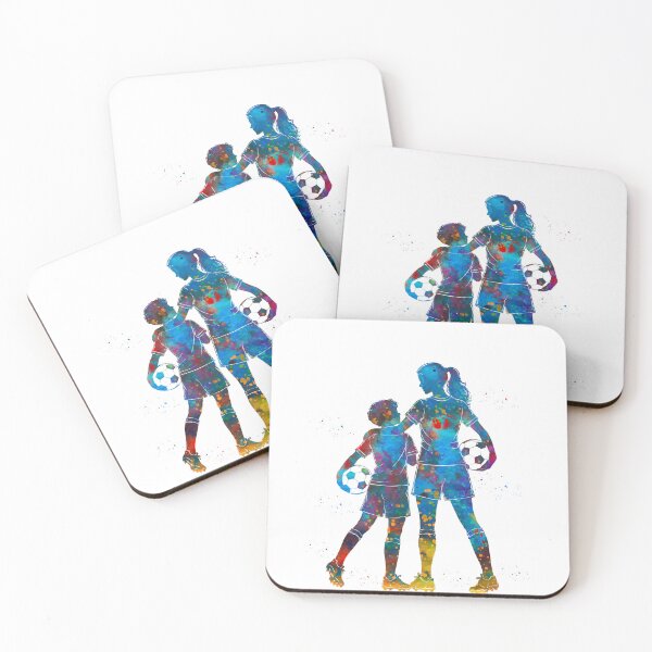 Item preview, Soccer Mom and Son Watercolor Art designed and sold by Liededrom..