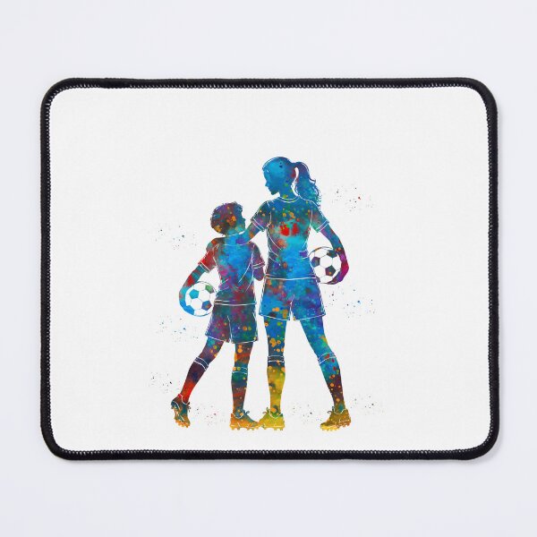 Item preview, Soccer Mom and Son Watercolor Art designed and sold by Liededrom..