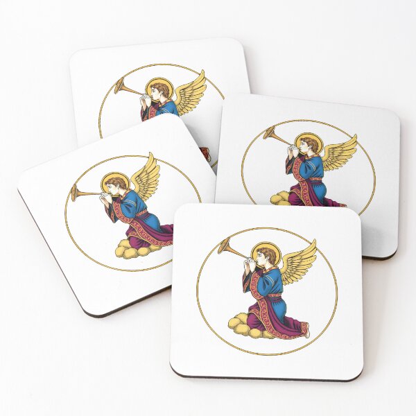 Item preview, Archangel Gabriel Herald Trumpet | Gold Illuminated Manuscript Angel designed and sold by Midnight Sigil.