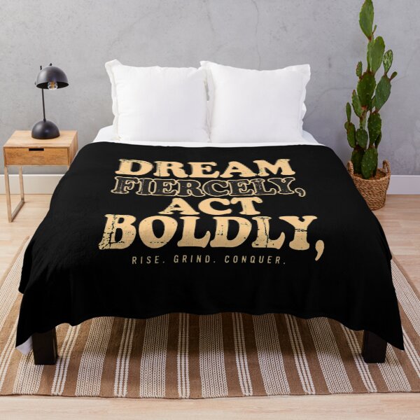 Item preview, Dream Fiercely Act Boldly – Vintage Grunge Motivational Typography Quote Design designed and sold by Vibe-Vary.