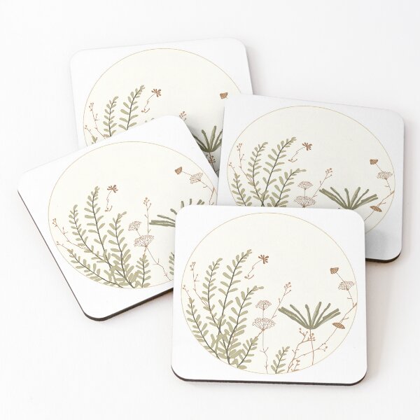Item preview, Minimalist Japandi Botanical Moon - Fern & Ginkgo Line Art designed and sold by aysenism.
