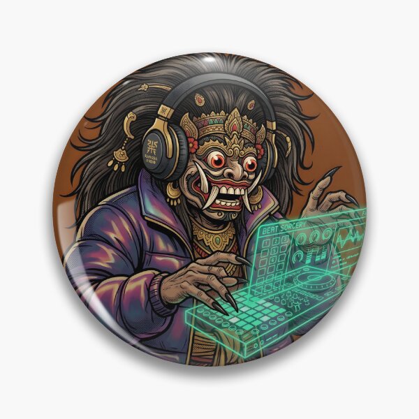 Item preview, Balinese Mask Music Producer Making Beats designed and sold by Odd Even Number.