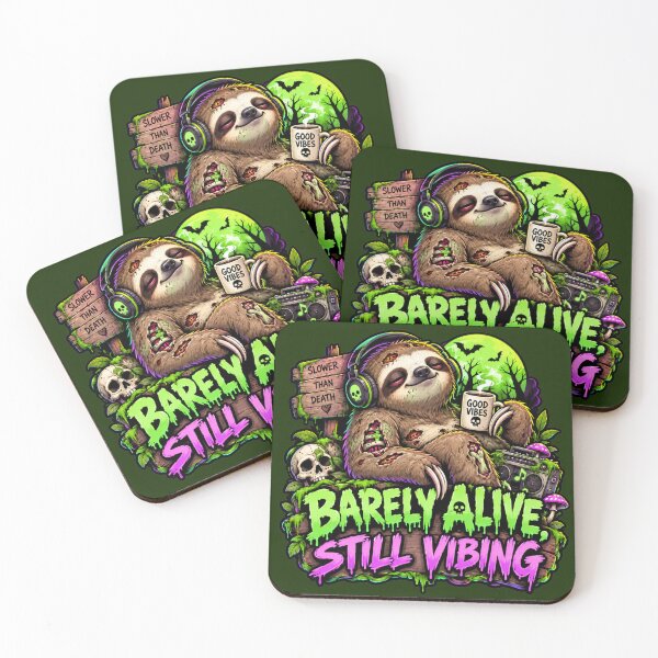 Item preview, Barely Alive Still Vibing Sloth designed and sold by PixoNest.