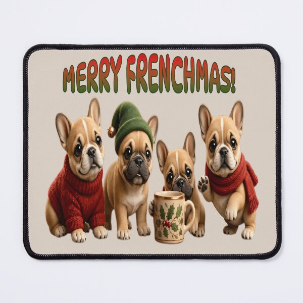 Item preview, Merry Frenchmas Cute French Bulldog Christmas designed and sold by CraftyValley.
