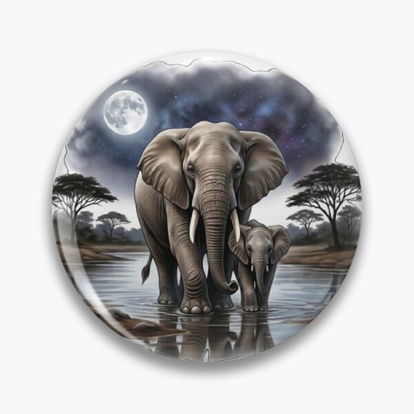 Item preview, A majestic elephant with her baby elephant. designed and sold by CHRIST5000.