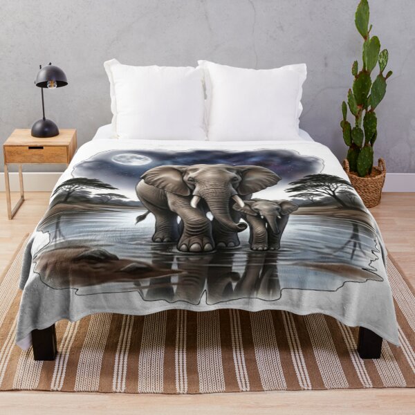 Item preview, A majestic elephant with her baby elephant. designed and sold by CHRIST5000.