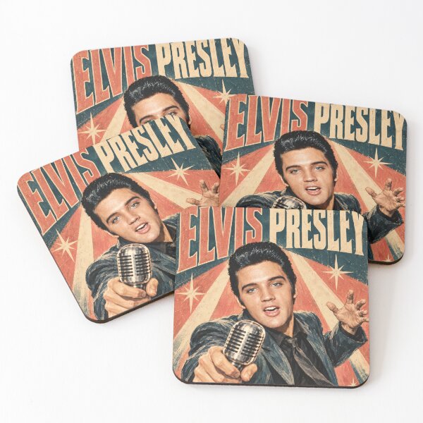 Item preview, Elvis Presley Vintage Microphone – Retro Starburst Poster designed and sold by ElvisVintagePosters.