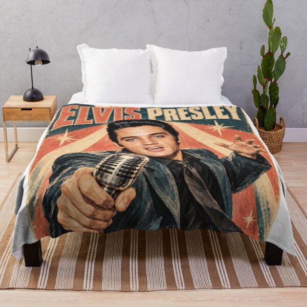 Item preview, Elvis Presley Vintage Microphone – Retro Starburst Poster designed and sold by ElvisVintagePosters.