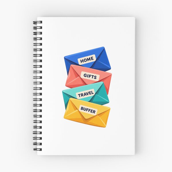 Item preview, Sinking Fund Stack – Colourful Budget Envelopes Savings Sticker designed and sold by astersgraphics.