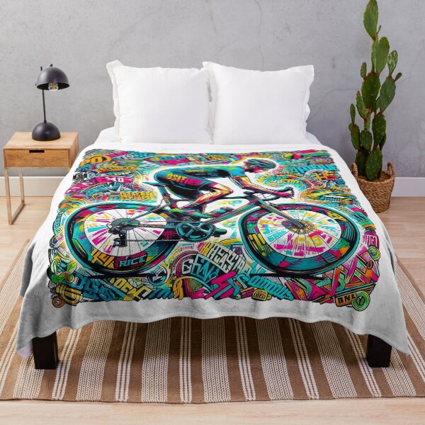 Item preview, Graffiti Style Cyclist Colorful Street Art designed and sold by RICAMTP.