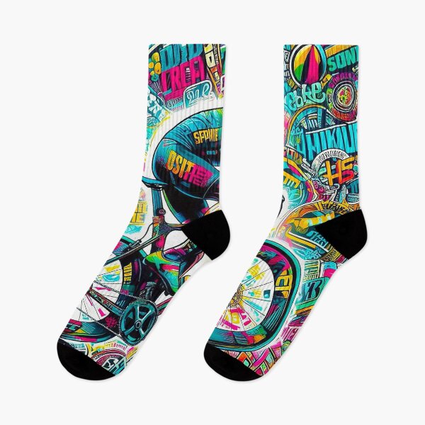 Item preview, Graffiti Style Cyclist Colorful Street Art designed and sold by RICAMTP.