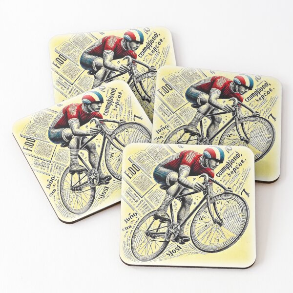 Item preview, Retro Cyclist Newspaper Collage Vintage designed and sold by RICAMTP.