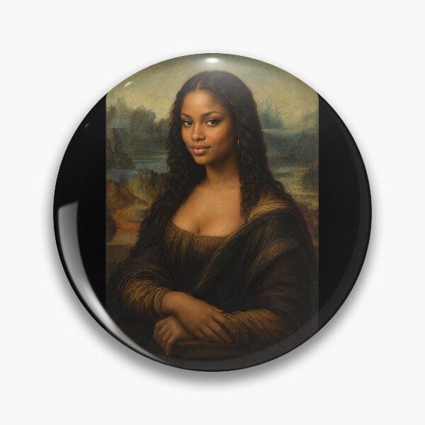 Item preview, Black Mona Lisa – African Renaissance Queen, Elegant Fine Art Portrait designed and sold by GARAPROMOCIONES.