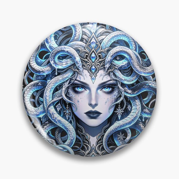Item preview, Neo Traditional Frozen Ice Medusa Gorgon designed and sold by GodsMonsterss.