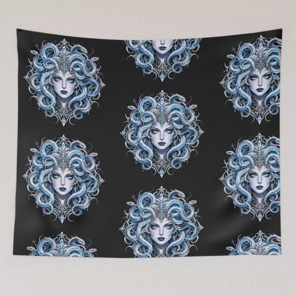Item preview, Neo Traditional Frozen Ice Medusa Gorgon designed and sold by GodsMonsterss.