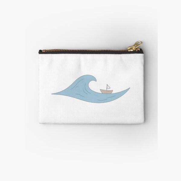 Item preview, Minimalist Ocean Wave & Sailboat - Coastal Nautical Art designed and sold by The Red Lime.