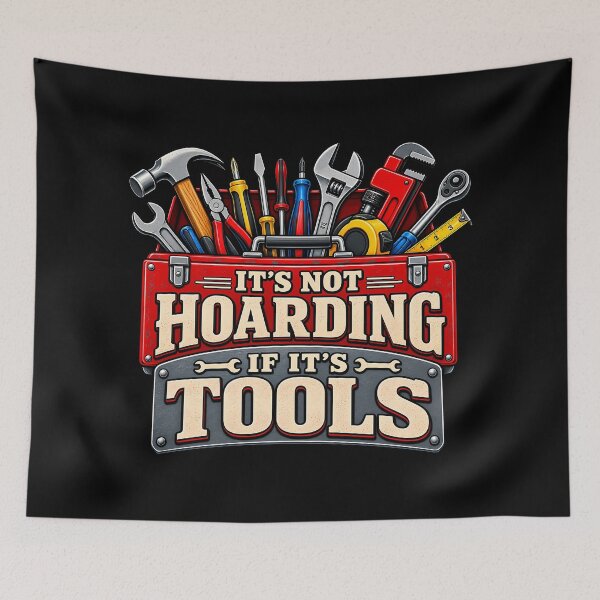 Item preview, It's Not Hoarding If It's Tools Funny Mechanic Garage Handyman DIY Retro designed and sold by Photo-Sphere101.