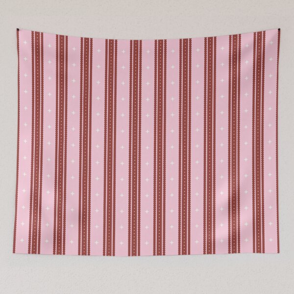 Item preview, Vintage Pink Brown Christmas Sparkle Stripe Seamless Pattern designed and sold by ToMaToooooo.