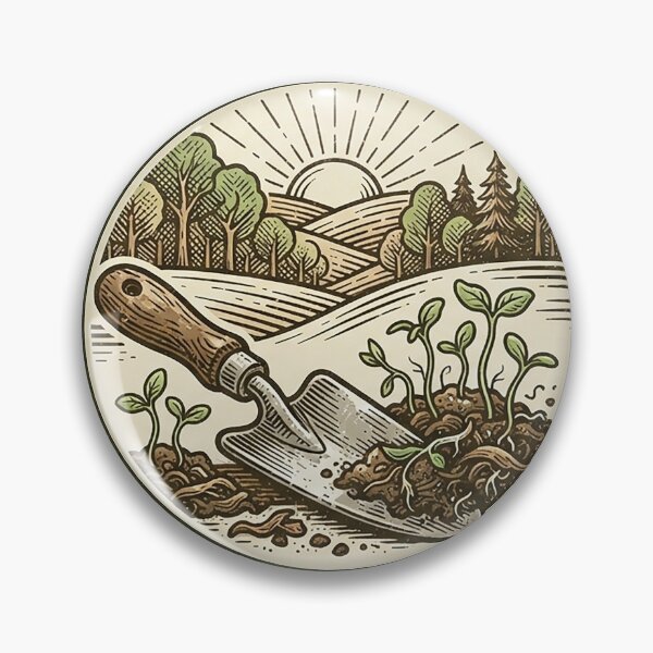 Item preview, Vintage Garden Trowel - Rustic Homestead & Planting Art designed and sold by The Red Lime.