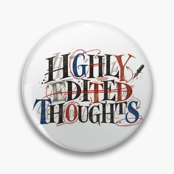 Item preview, Highly Edited Thoughts – Poetcore Writer & Editor Typography designed and sold by Golden Era Studio.