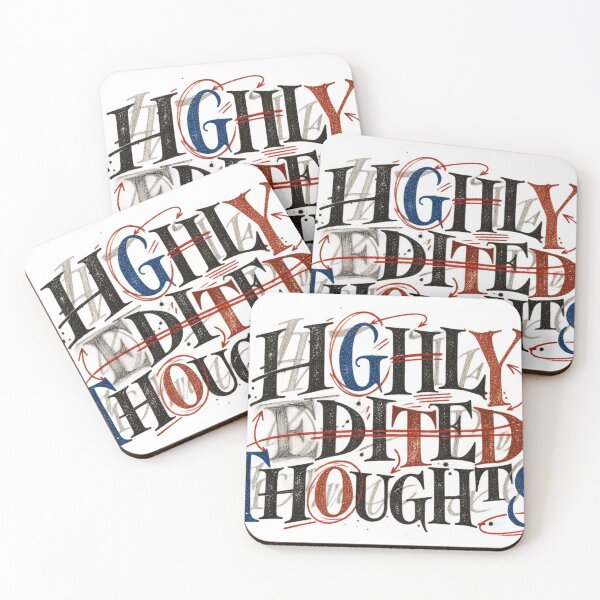 Item preview, Highly Edited Thoughts – Poetcore Writer & Editor Typography designed and sold by Golden Era Studio.