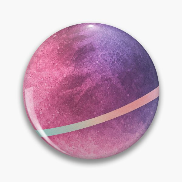 Item preview, Watercolor Purple Planet with Pastel Rings designed and sold by -KRAFTWERK.