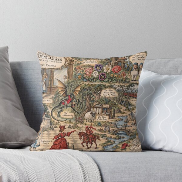 Item preview, Through the Looking Glass Map, Alice in Wonderland Wall Art, John Tenniel Style designed and sold by RickE.
