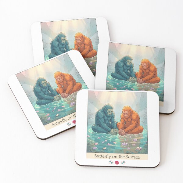 Item preview, Butterfly on the Surface | Bigfoot Butterfly Pose Mindfulness & Yoga Art designed and sold by Whimsy Trail Co.