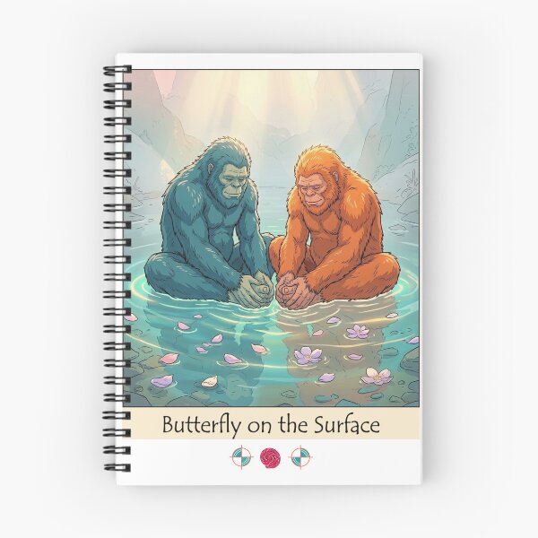 Item preview, Butterfly on the Surface | Bigfoot Butterfly Pose Mindfulness & Yoga Art designed and sold by Whimsy Trail Co.