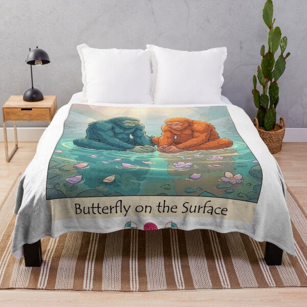 Item preview, Butterfly on the Surface | Bigfoot Butterfly Pose Mindfulness & Yoga Art designed and sold by Whimsy Trail Co.