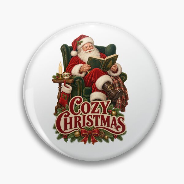 Item preview, Cozy Christmas Santa Reading by Candlelight designed and sold by Krasawcew.