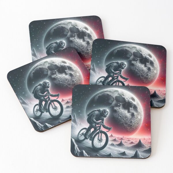 Item preview, Cyclist on Mars Lunar Landscape Sci-Fi designed and sold by RICAMTP.