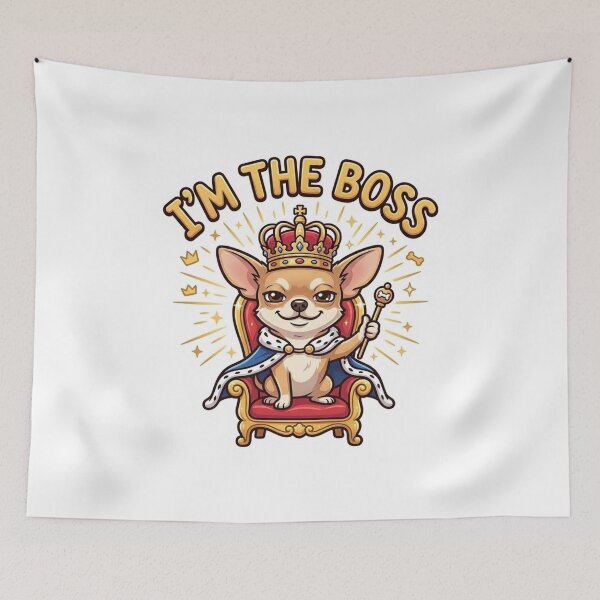 Item preview, Chihuahua King I'm the Boss designed and sold by SynKraftThreads.