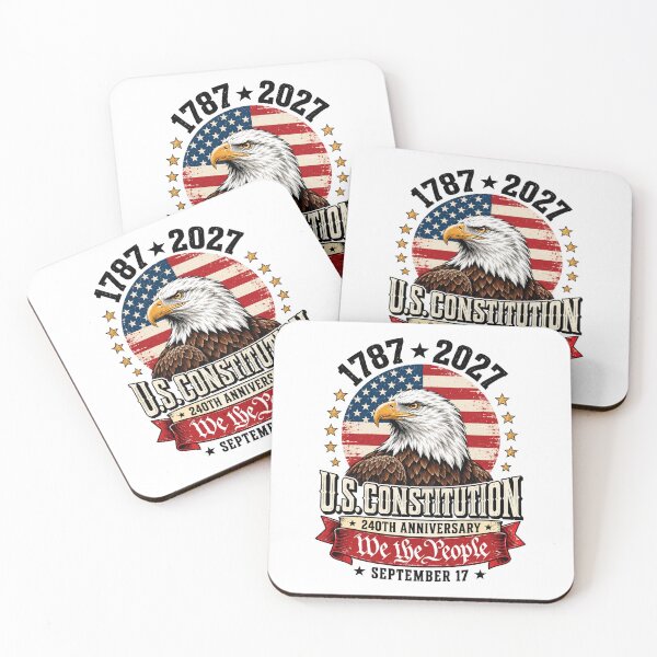 Item preview, Constitution 240th Anniversary 2027 – Eagle Badge and Red Ribbon designed and sold by G350.
