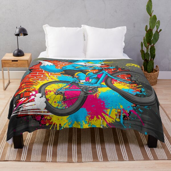 Item preview, Graffiti Fox Riding Bicycle Street Art designed and sold by RICAMTP.