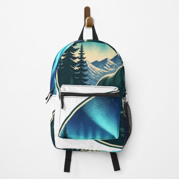 Item preview, Bear Under Northern Lights – Mountain Wilderness Nature Art designed and sold by GenZStickerHub1.