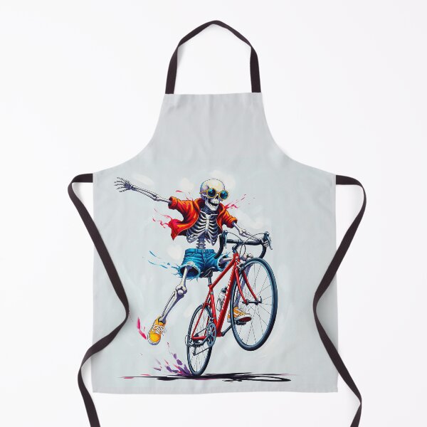 Item preview, Skeleton Cyclist Wheelie Watercolor Art designed and sold by RICAMTP.