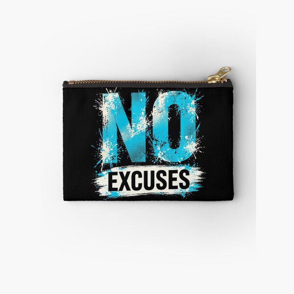 Item preview, No Excuses – Gym Workout Motivational Grunge Typography Design designed and sold by Vibe-Vary.