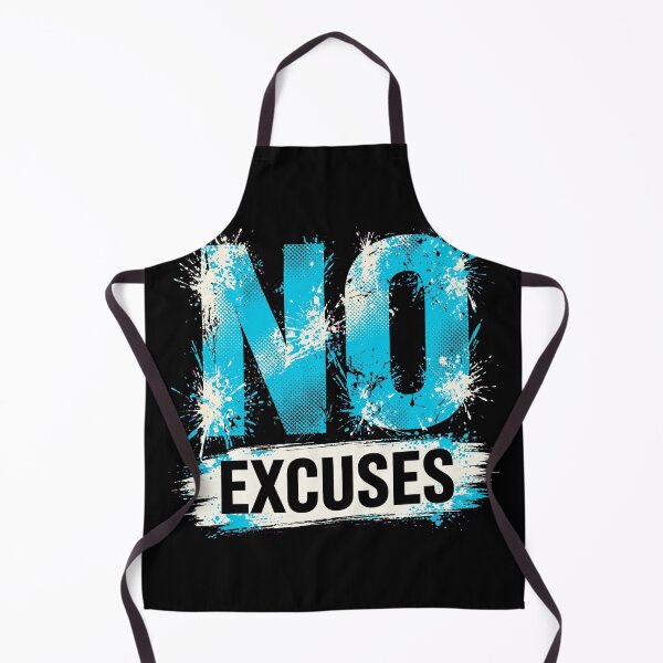 Item preview, No Excuses – Gym Workout Motivational Grunge Typography Design designed and sold by Vibe-Vary.