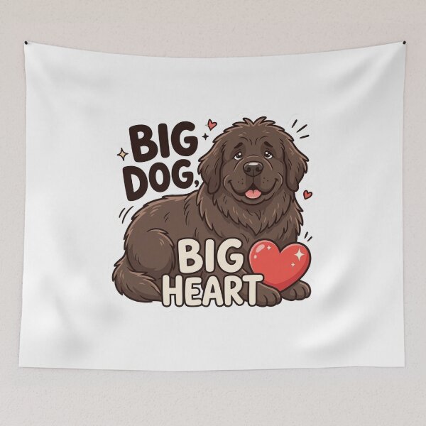 Item preview, Big Dog Big Heart Newfoundland Dog designed and sold by SynKraftThreads.