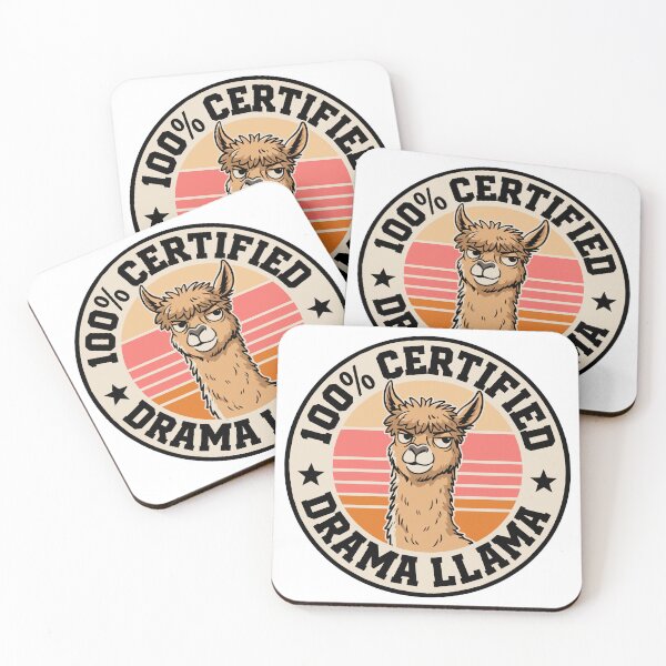 Item preview, 100% Certified Drama Llama Funny Retro Badge Design designed and sold by JPees.