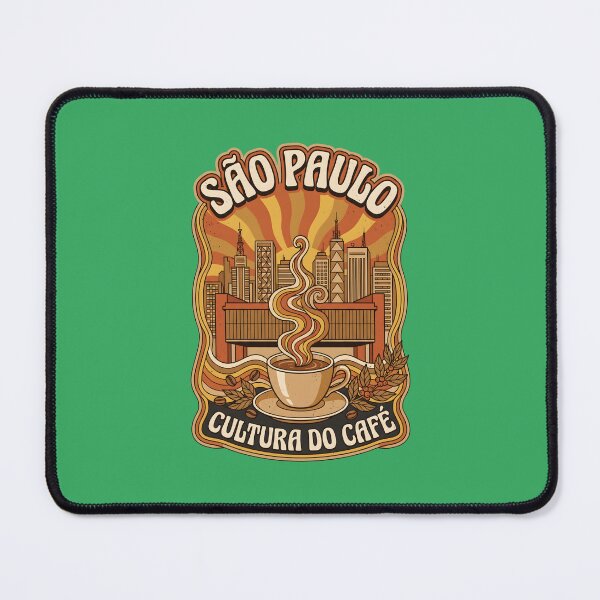 Item preview, São Paulo Coffee Culture Retro Art – Vintage Brasil Coffee & Skyline. designed and sold by MyHappyArtShop.