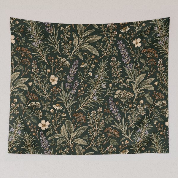 Item preview, Vintage Herb Garden Rosemary Lavender Botanical Wallpaper Pattern designed and sold by Apex Designs.